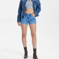 Bayeas - High Rise Denim Short With Raw Hem