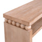 Modern Rustic Console Table – 59” Wood Entryway Table with Shelf & Decorative Bead Detail