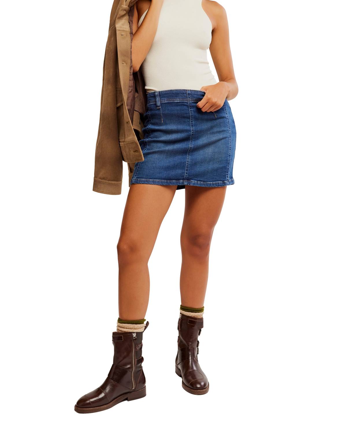 Free People - Daylight Mini Denim Skirt