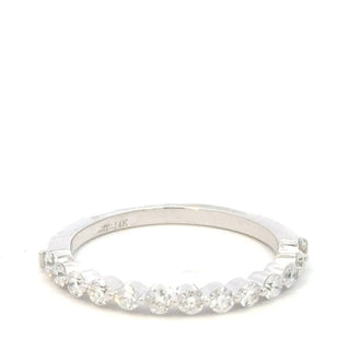 Aamiaa - 0.51 Carat Natural Diamond Bar & Prong Set Band Ring