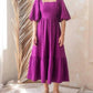 Oddi - Orchid Puff Midi Dress