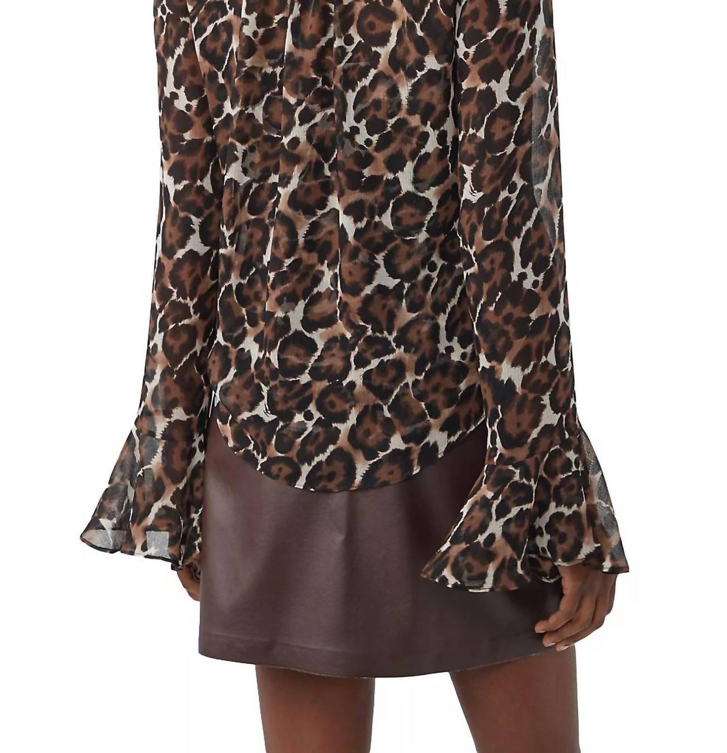 Trina Turk - Alora Leopard Tieneck Blouse