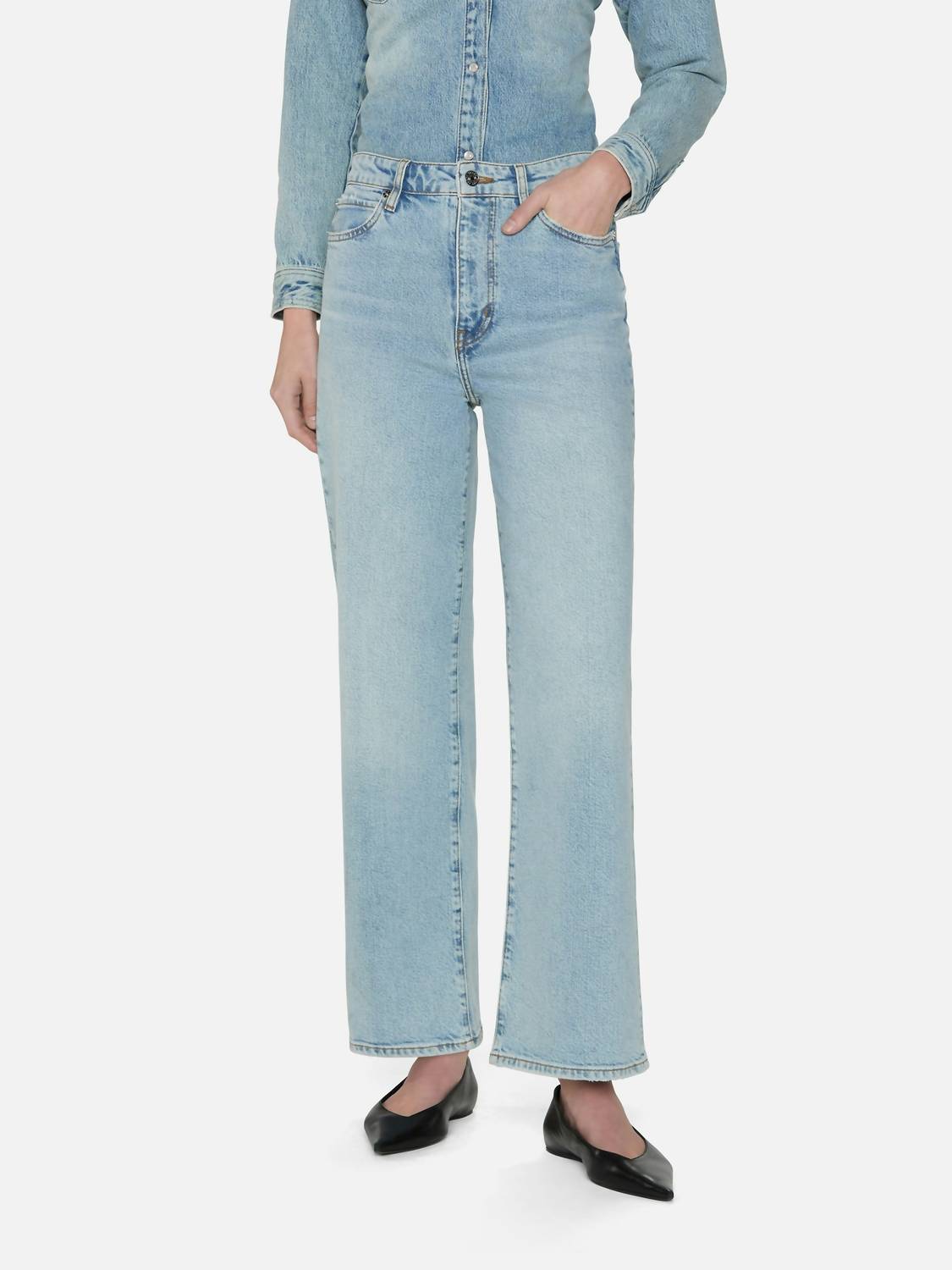 Frame - High Rise Wide Leg Jean
