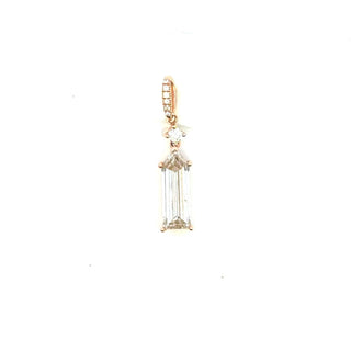 Aamiaa - 1.31 Carat Natural Diamond Emerald Cut Drop Pendant