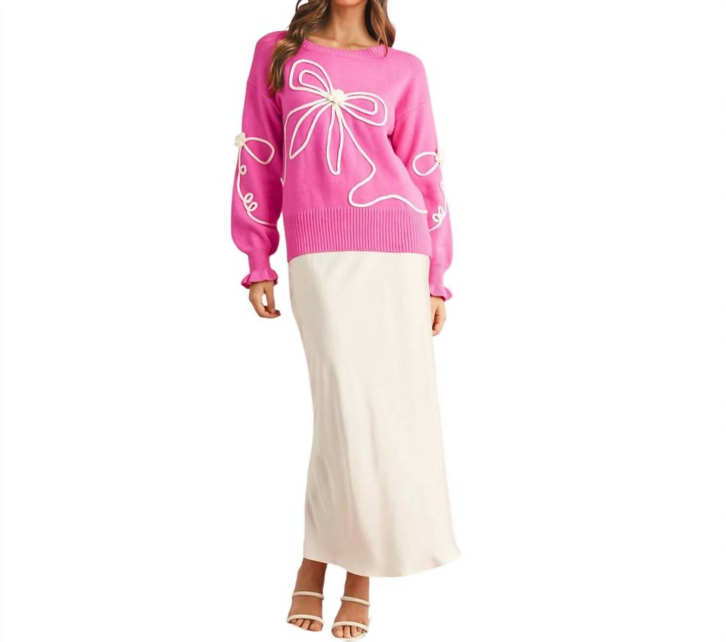 Aapparella - FLOWER BOW SWEATER