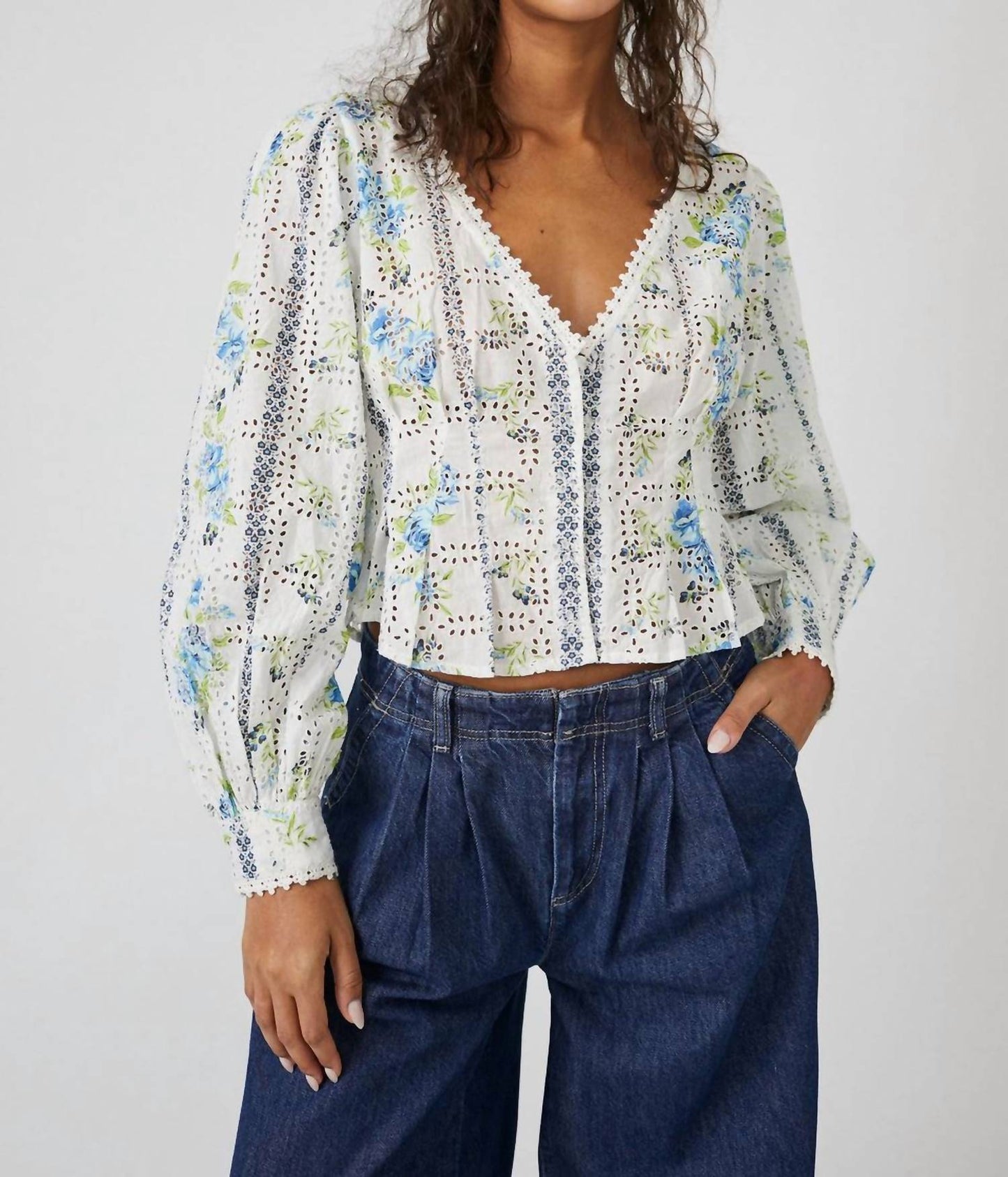 Free People - Blossom Eyelet Top