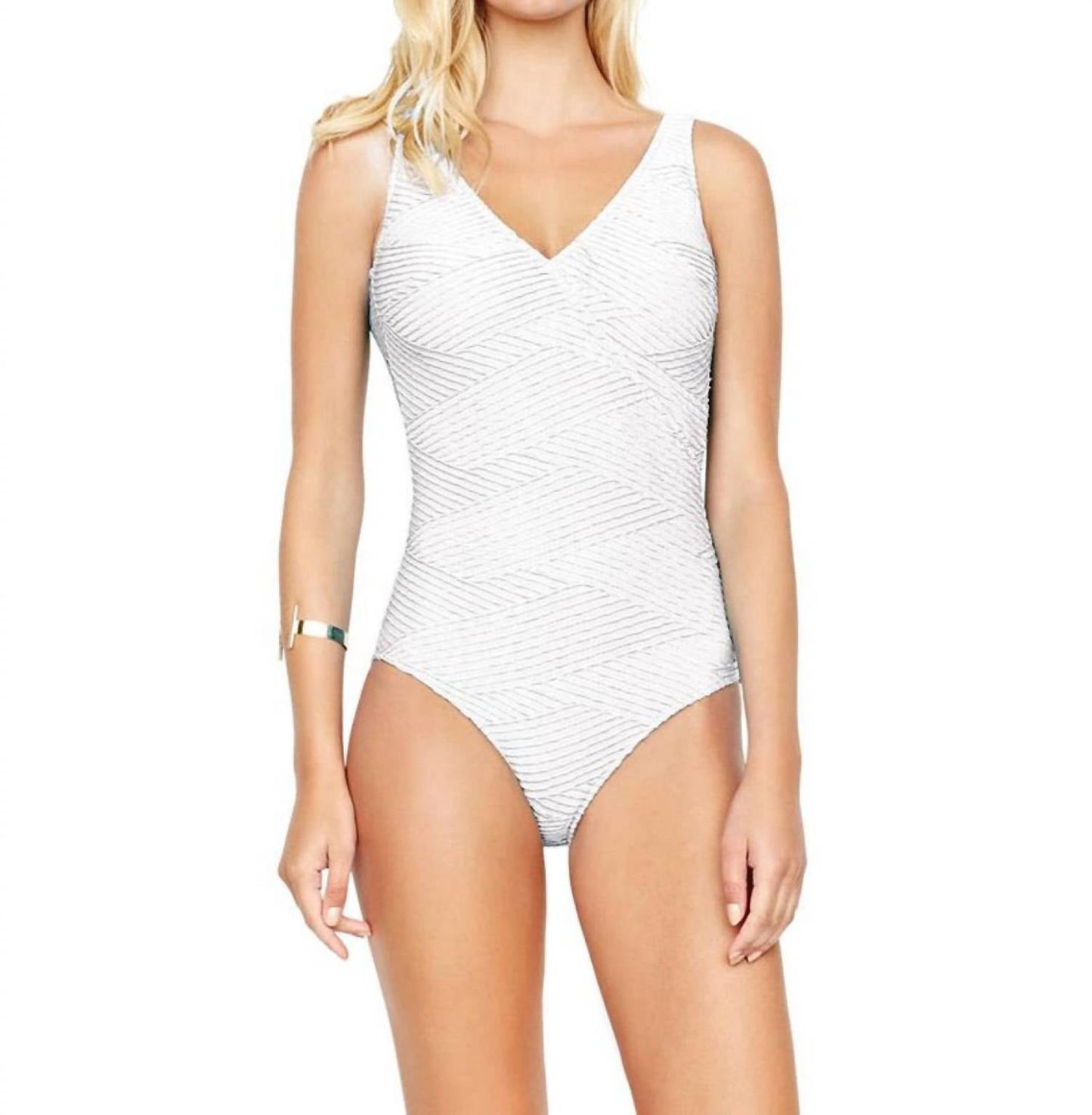 Profile By Gottex - Surplice High Back One Piece Swimsuit