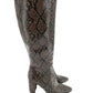 14Th & Union - Women's Jarden Snake Print Glossy Vegan Leather Tall Boots