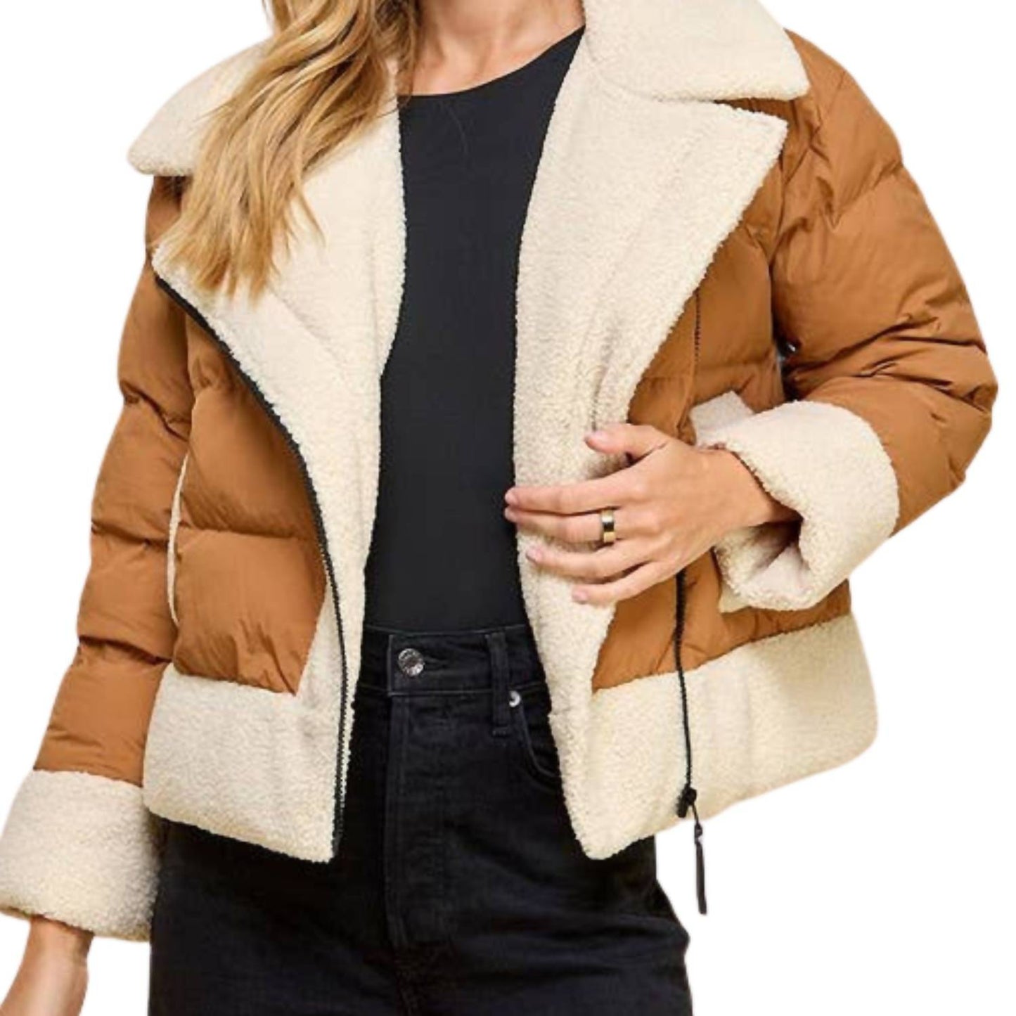 Tcec - Sherpa Trim Padded Puffer Jacket