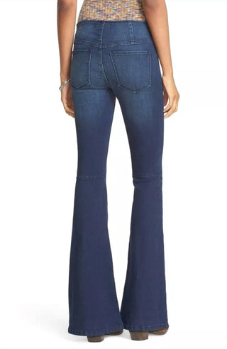 Free People - Calça jeans flare feminina Penny Pull-On