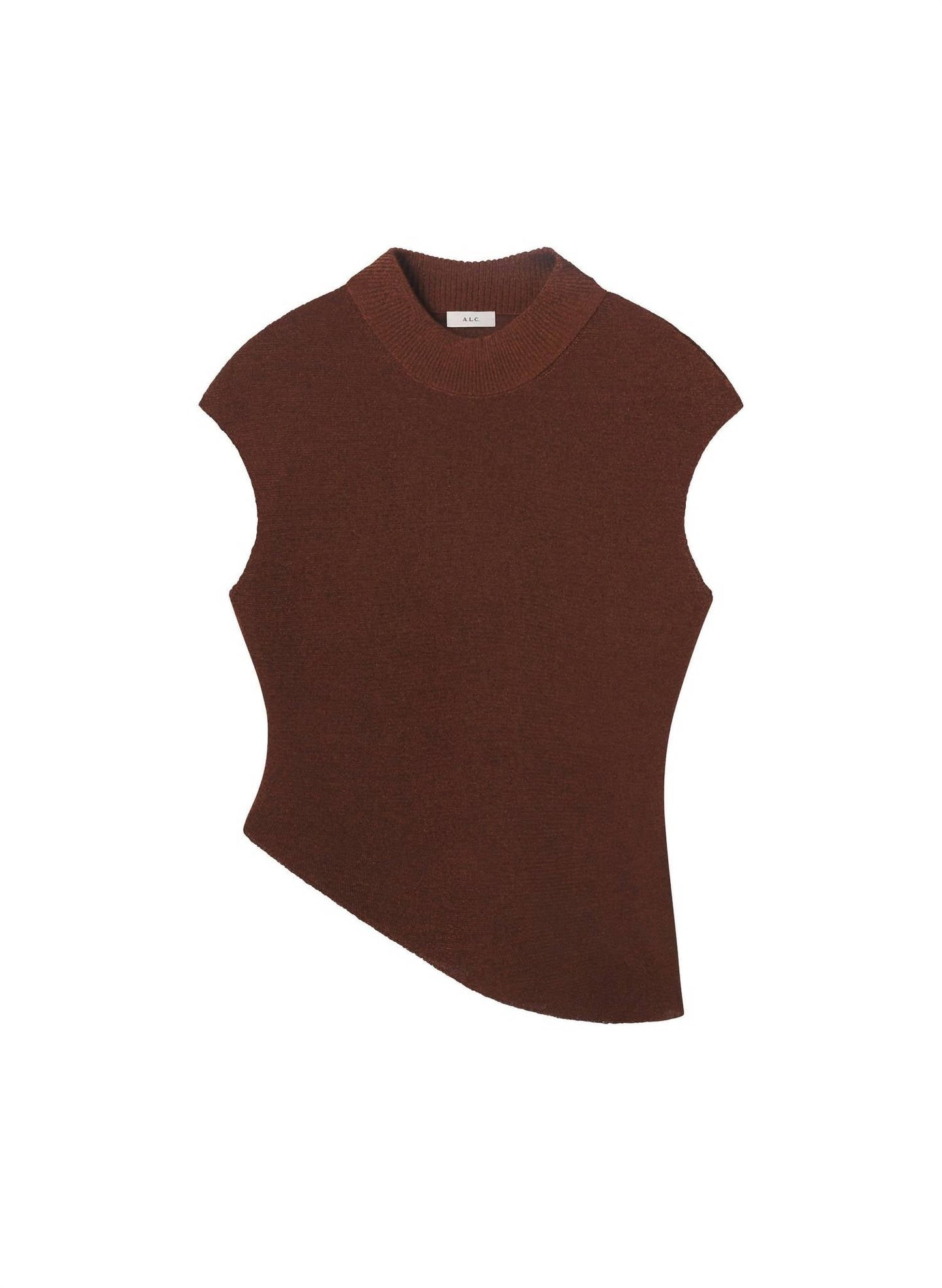 A.L.C. - Edith Metallic Knit Asymmetric Top