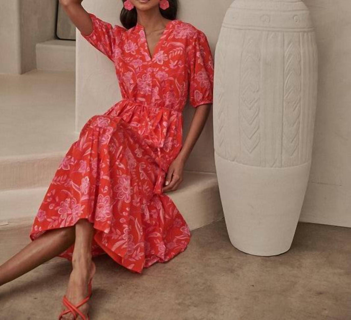 Sugarlips - Cedia Floral Button Midi Dress