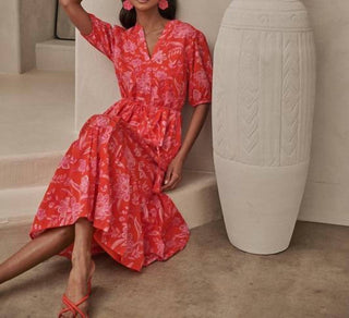 Sugarlips - Cedia Floral Button Midi Dress