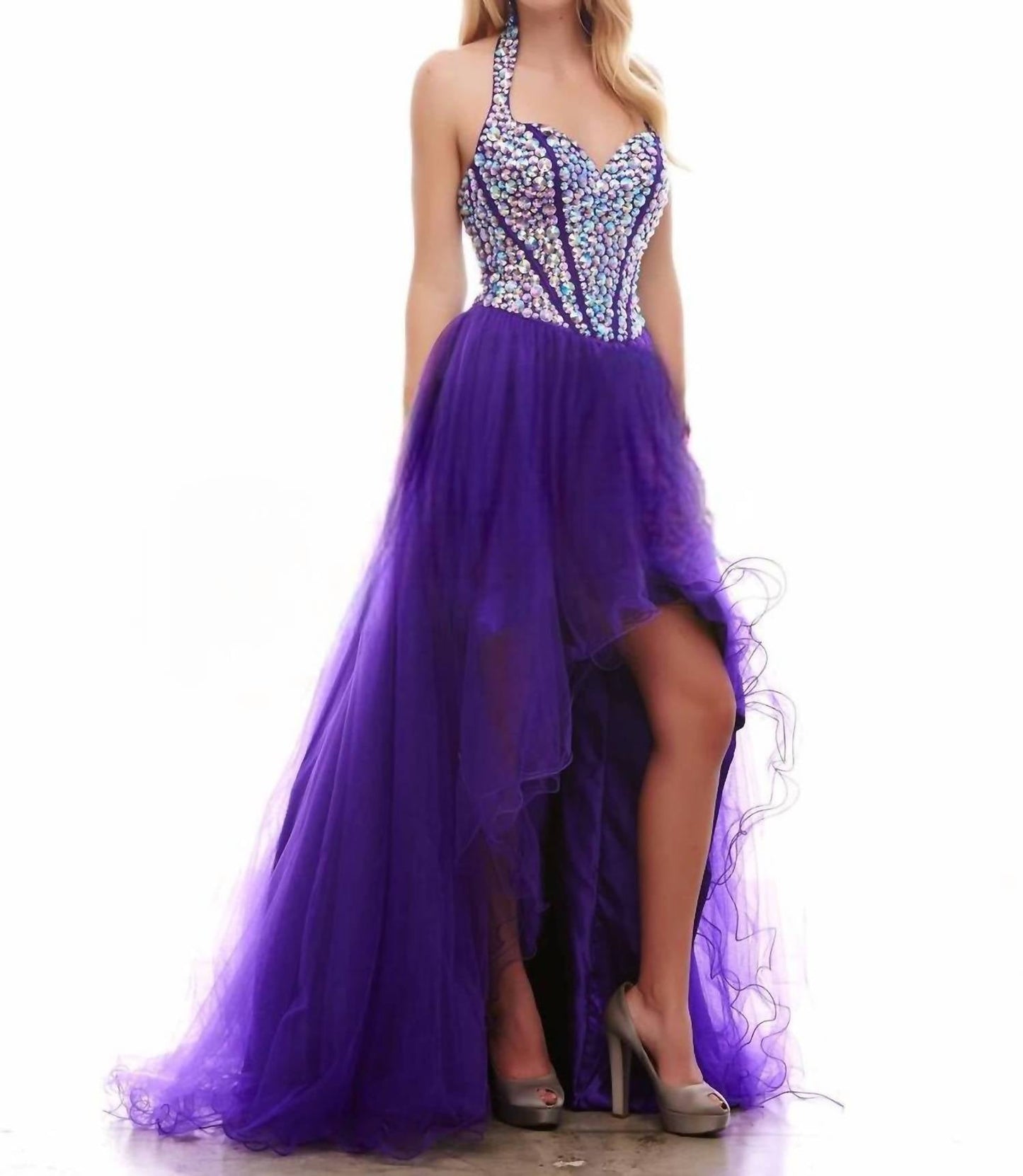 Mac Duggal - HIGH-LOW BEADED GOWN
