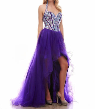 Mac Duggal - VESTIDO ALTO-BAIXO COM CONTAS