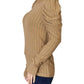 Basic Bae - Ribbed Mock Neck Top With Puff Sleeves