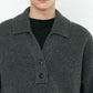 7115 By Szeki - Chunky Collared Recycled Wool Pullover