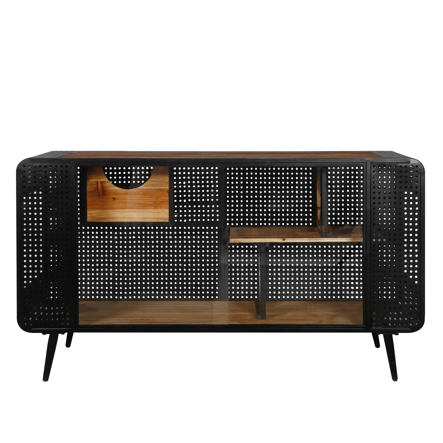 Modern Spacious Cat House Black + Brown