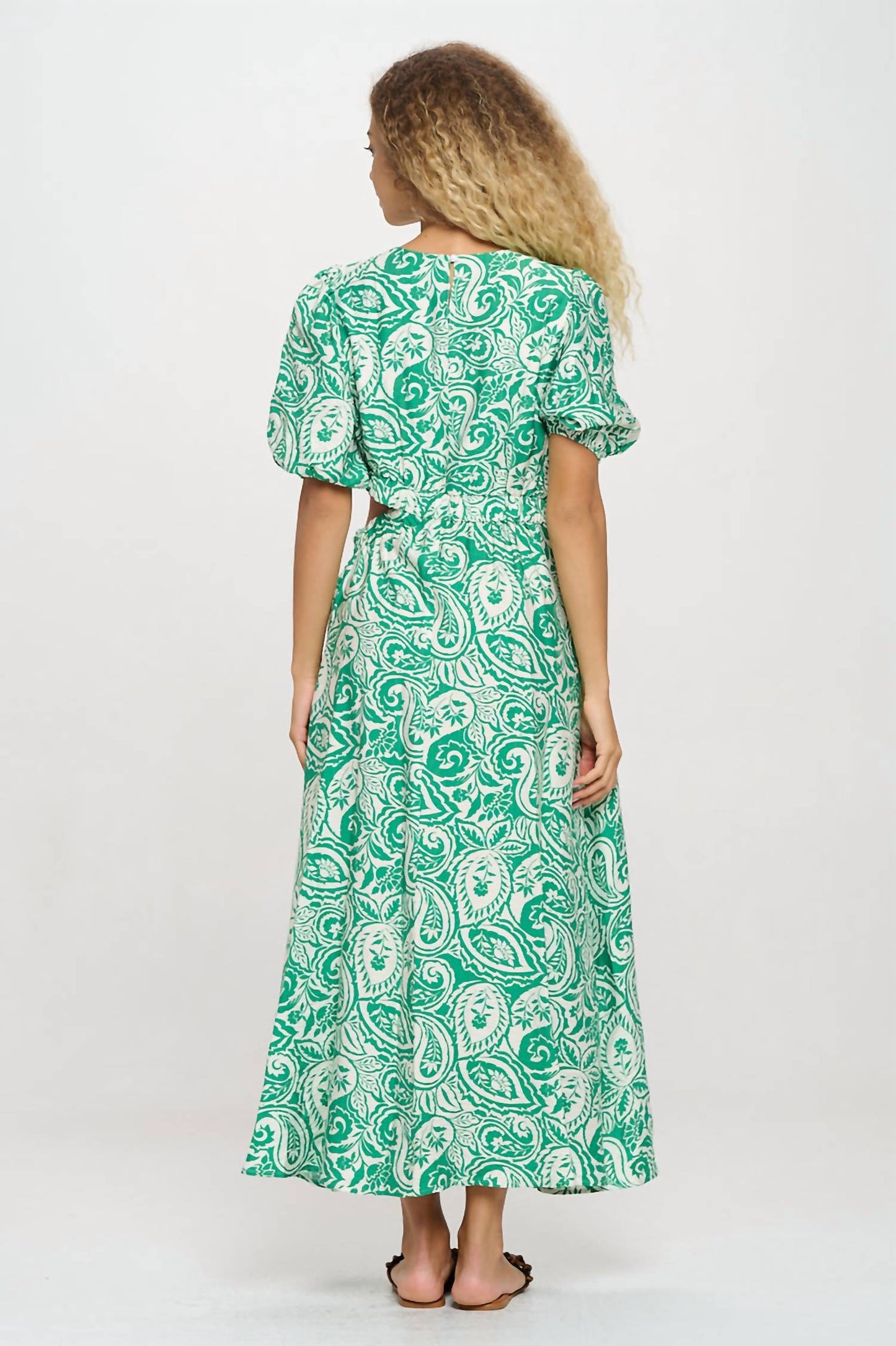 Meet Me In Santorini - Verdant Cut Maxi