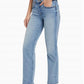 Re/Done - Mid Rise Stove Pipe Jeans