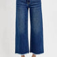 Trendsi - Risen Raw Hem Wide Leg Attached Buckle Jeans