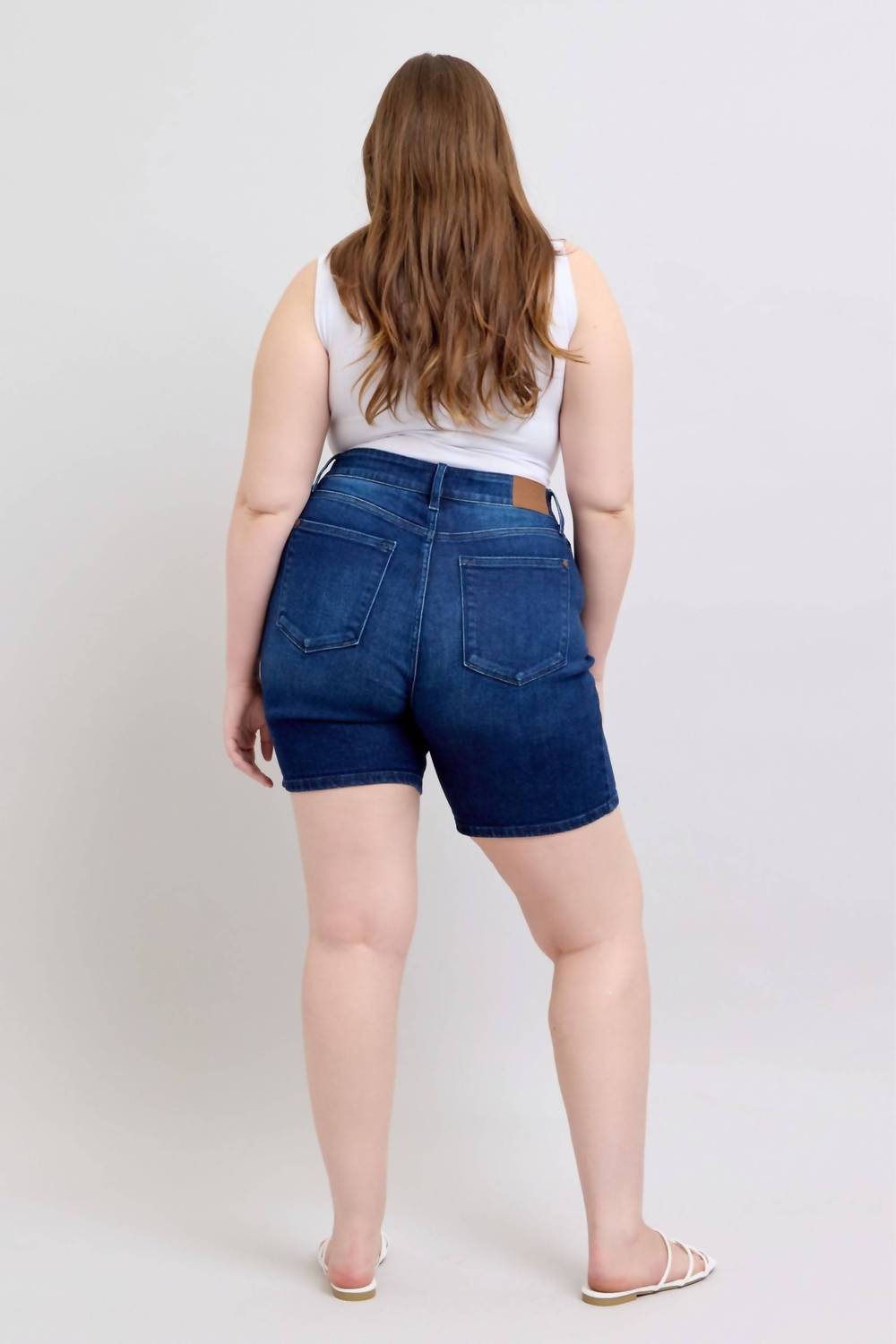 Judy Blue - High Waist V-front Bermuda Denim Short