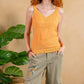 Paparazzi - Embroidered Woven Tank Crochet Trim Tank Top