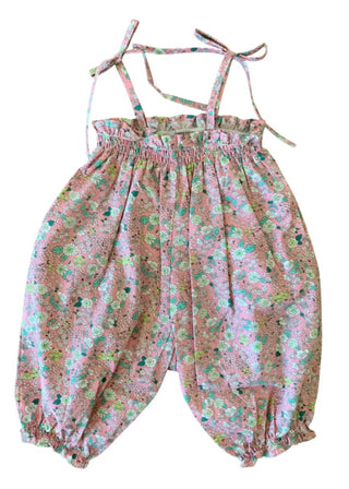 Petit Confection - Macacão Liberty Smocked para Meninas