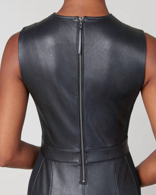 Spanx - Leather-like Combo Fitted Dress