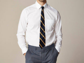 J.Crew - Camisa social Bowery sem vincos com gola abotoada