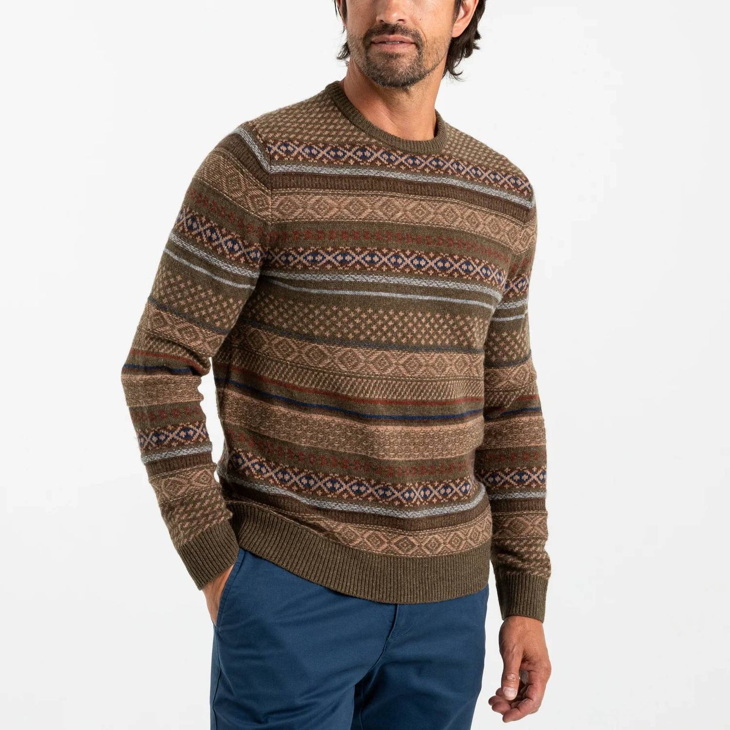 Duck Head - Birch Fair Isle Crewneck Sweater
