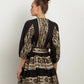 Greek Archaic Kori - Chemisier Short Sleeve Belted Dress