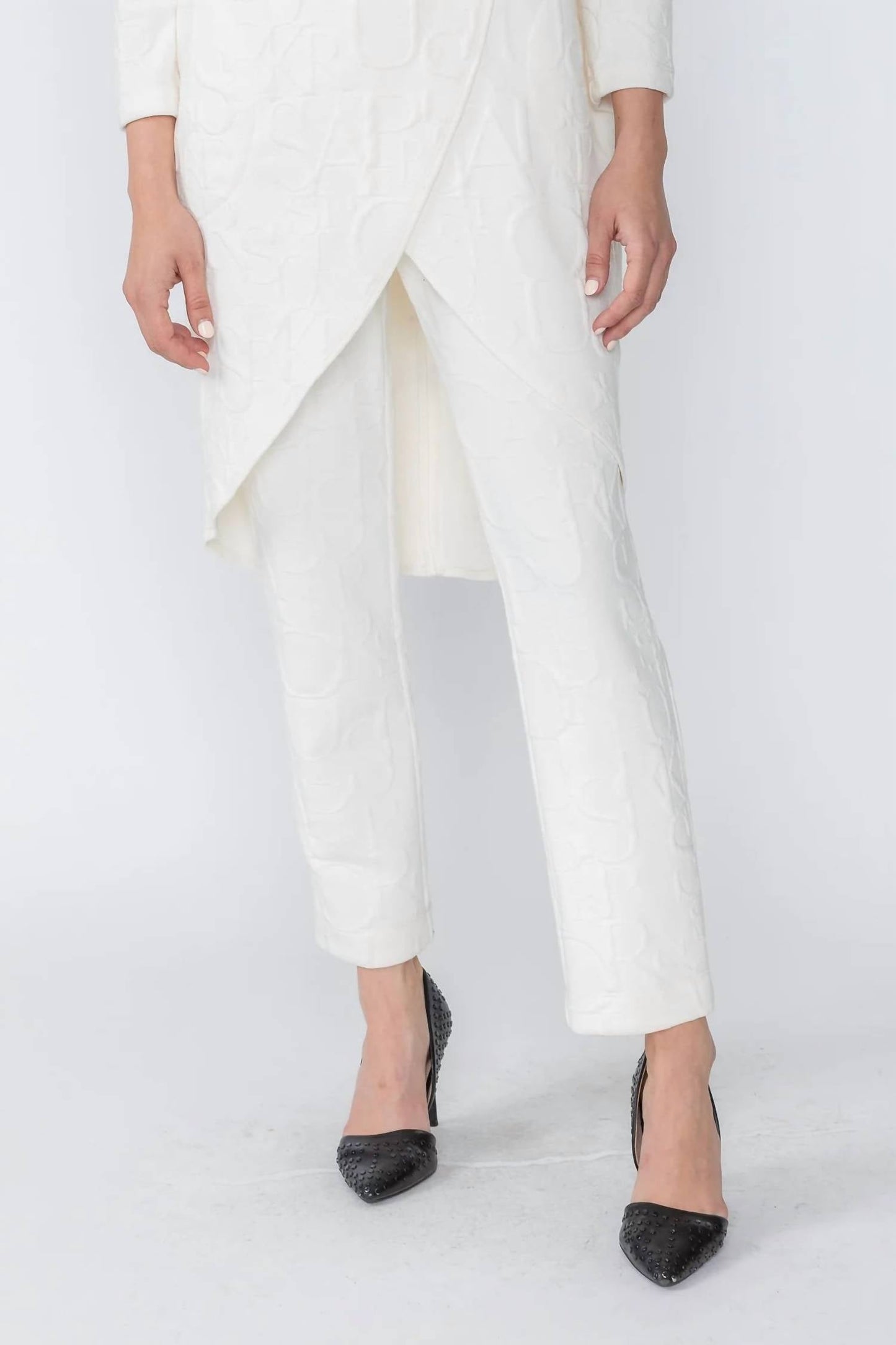 Ic Collection - Women's Waist Elastic Slim Fit Pants