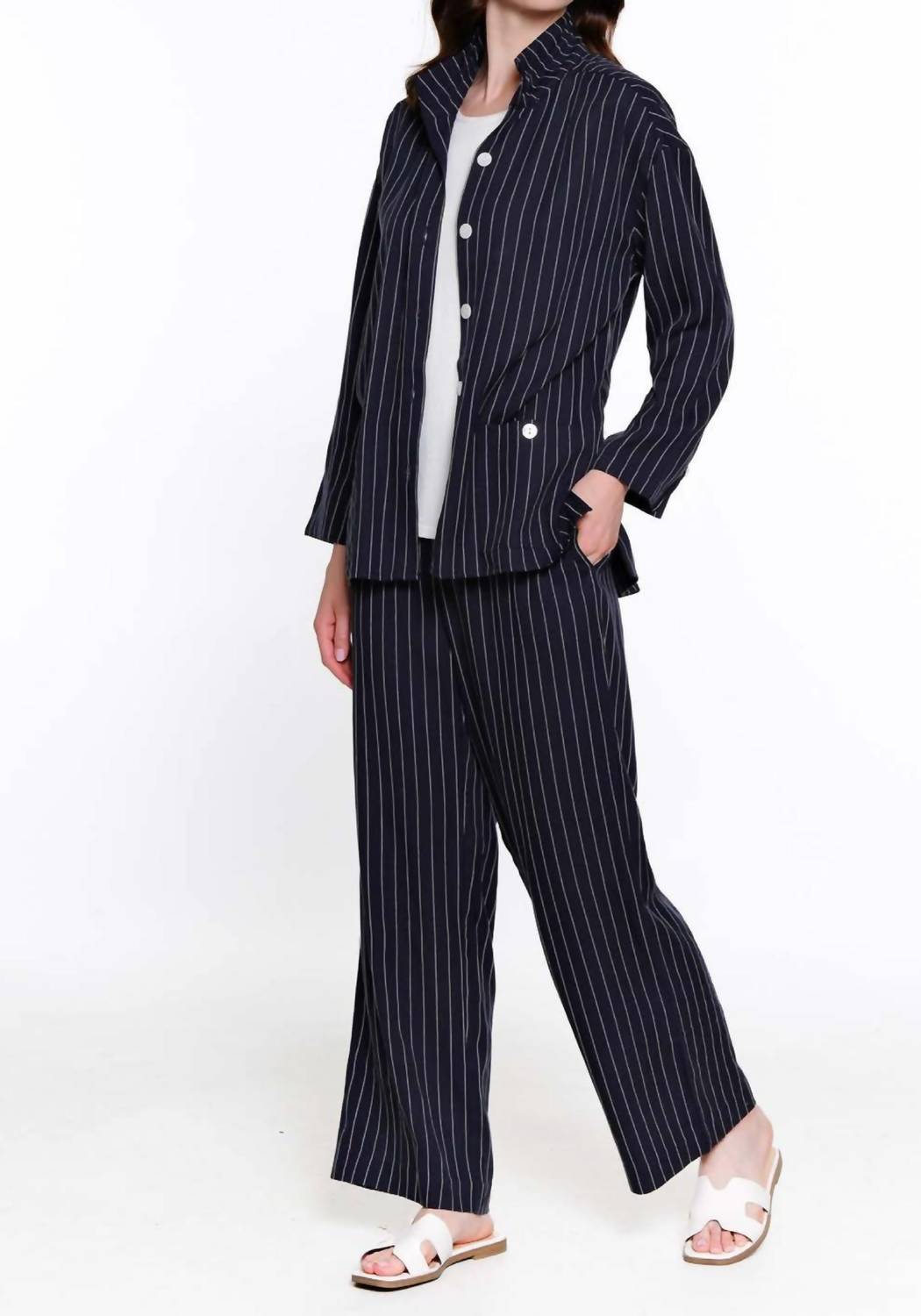 A La Carte - Striped Pull On Pant