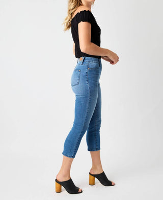 Judy Blue - Calça jeans de cintura alta com ajuste por cadarço
