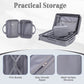 4-Piece PP Spinner Wheel Luggage Set with Cosmetic Case, Light Gray