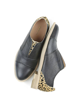 All Black - Women's Colorful Cowman Oxford