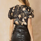 Entro - Floral & Ruffle Blouse