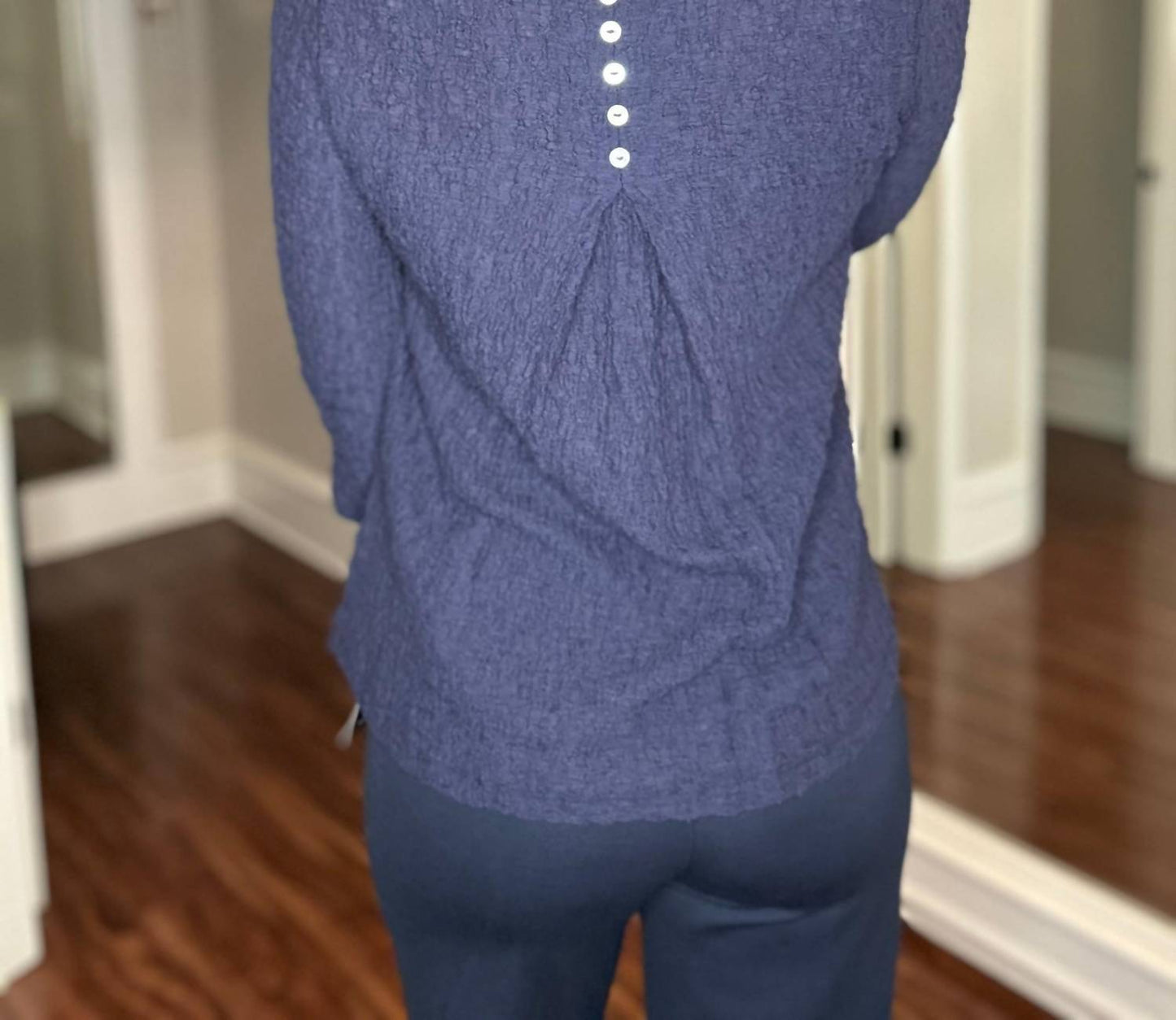 Multiples - 3/4 Sleeve Scoop Neck Swing Top