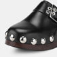 Ganni - WOMEN'S RETRO STUDDED LEATHER CLOG