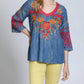 Apny - Floral Embroidered Top