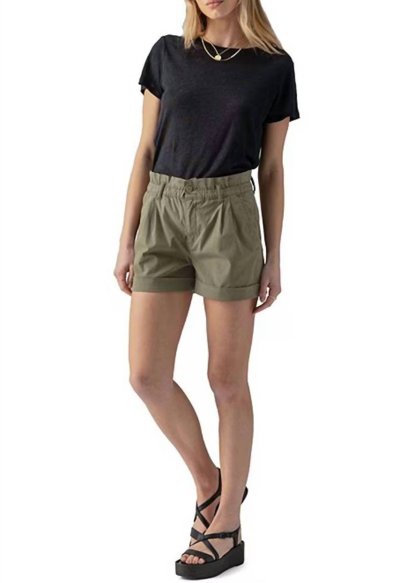 Sanctuary - Elastic Waist Cuffed Short