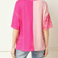 Entro - Color Block Leopard Top