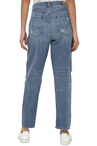 American Eagle Outfitters - Calça jeans desgastada para mamãe