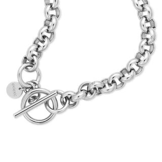 Eklexic - Colar feminino Micro Royal Rolo Chain conversível com laço