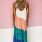 Entro - Colorblock V-neck Dress