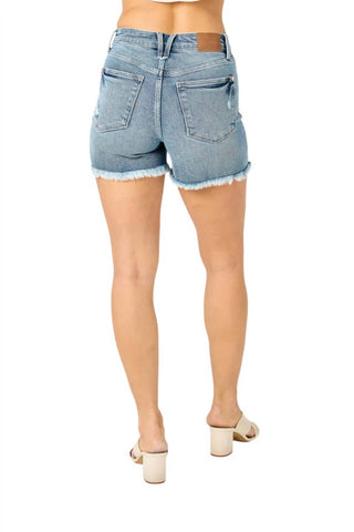 Judy Blue - Shorts de cintura alta com botões