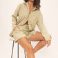 Project Social T - LONNIE BUTTON FRONT RIB LONGSLEEVE TOP
