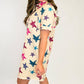 Bibi - Washed Denim Frayed Hemline Short Dress