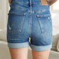 Judy Blue - High Rise Control Top Cuffed Shorts